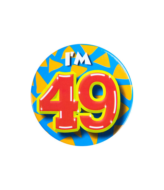 I'm 49 Button 49 Jaar 5,5cm