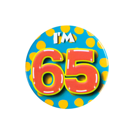 I'm 65 Button 65 Jaar 5,5cm