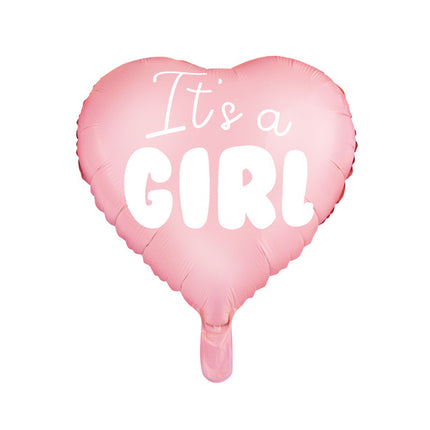 Helium Ballon Hart It'S A Girl Leeg 45cm