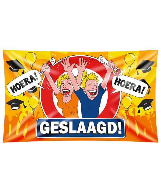 Geslaagd Gevelvlag Hoera 1,5m