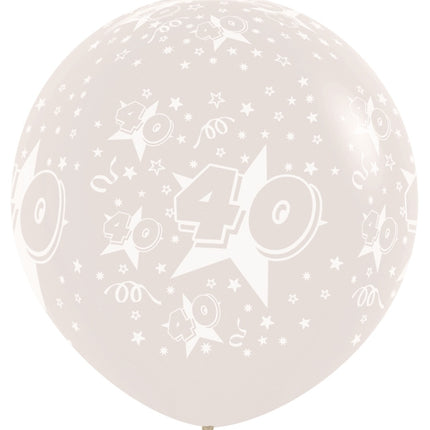 Ballonnen Number 40 Clear 91cm 2st