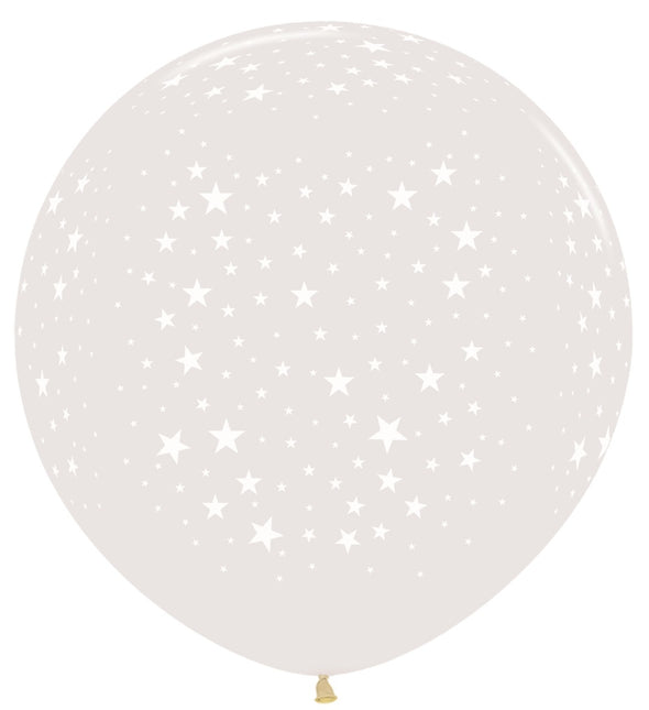 Ballonnen Stars Crystal Clear 91cm 2st