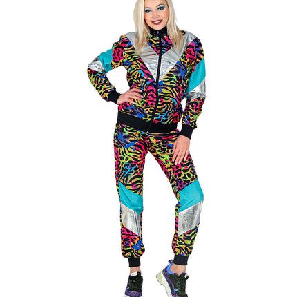 Neon 80S Trainingspak Fout Dierenprint