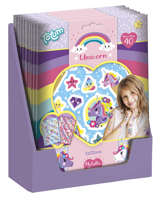 Unicorn Nep Tattoos Metallic