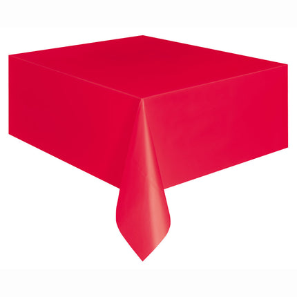 Rood Tafelkleed Plastic 2,74m