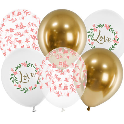 Ballonnen Love Mix 30cm 6st