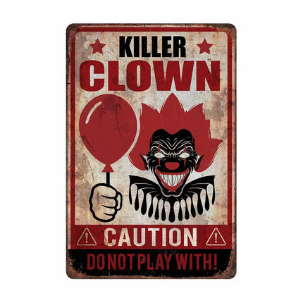 Halloween Wanddecoratie Killer Clown Bord 36cm