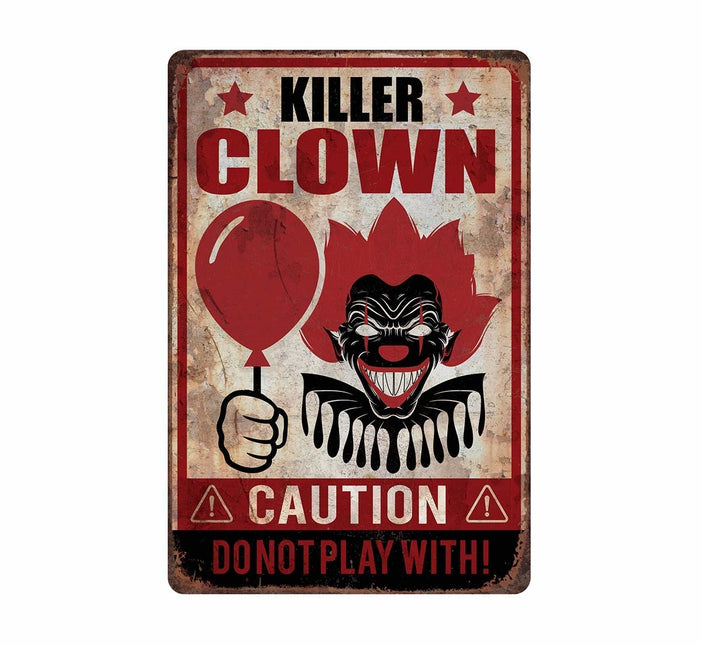 Halloween Wanddecoratie Killer Clown Bord 36cm