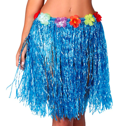 Hawaii Rok Bloemen Blauw 50cm