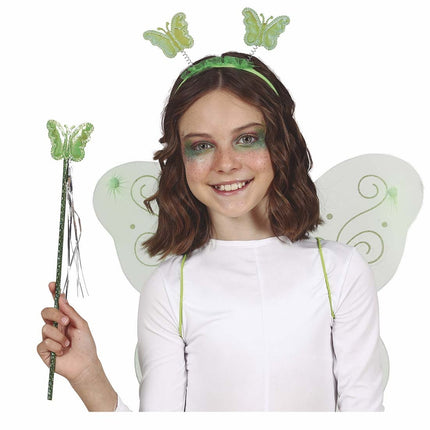 Groene Accessoireset Vlinder 3 delig