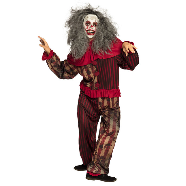 Halloween Masker Clown Grijs Haar