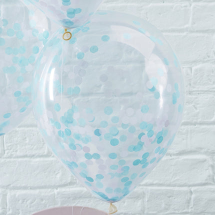 Blauwe Confetti Ballonnen 30cm 5st