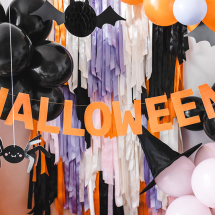 Zwarte Halloween Banner 2,5m