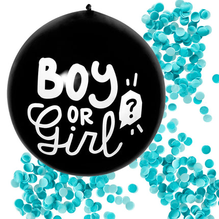 Gender Reveal Confetti Ballon Jongen 60cm