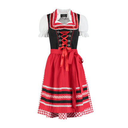 Rood Witte Dirndl Jurk Oktoberfest Dames Geruit