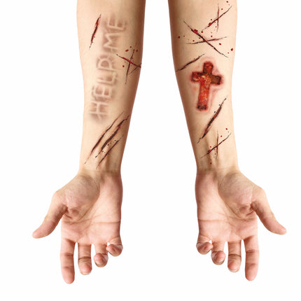 Halloween Nep Tattoos Bezeten