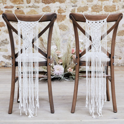 Stoeldecoratie Macrame 65cm 2st