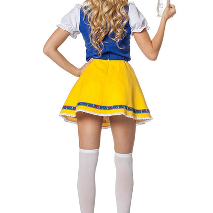 Dirndl Jurk Oktoberfest Geel Blauw