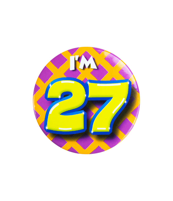 I'm 27 Button 27 Jaar 5,5cm