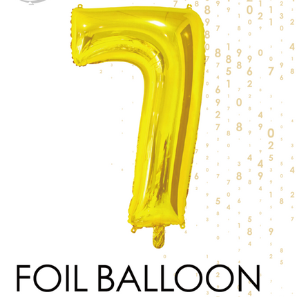 Folieballon Cijfer 7 Goud 66cm