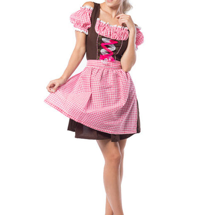 Dirndl Jurk Oktoberfest Roze Bruin