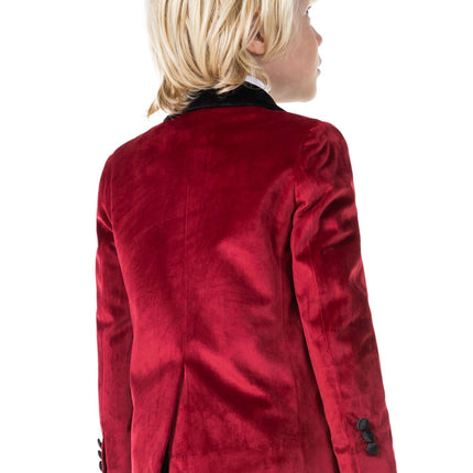 Bordeaux Rode Velvet Blazer Jongen OppoSuits