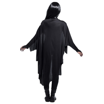 Halloween Zwarte Cape Vleermuis 120cm