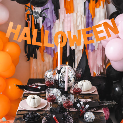 Zwarte Halloween Banner 2,5m