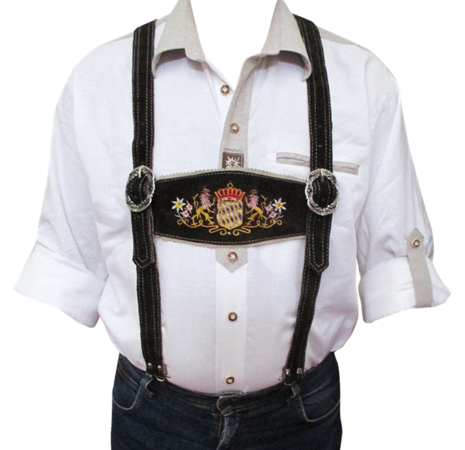 Oktoberfest Riem Met Clips Bruin/Zwart