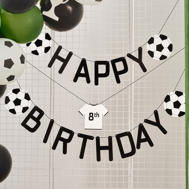 Voetbal Letterslinger Happy Birthday 1,5m