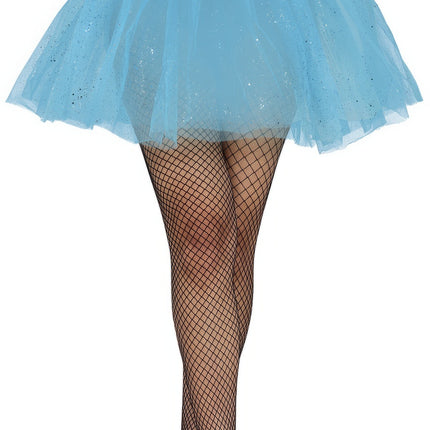 Lichtblauwe Tutu Dames Glitter 40cm