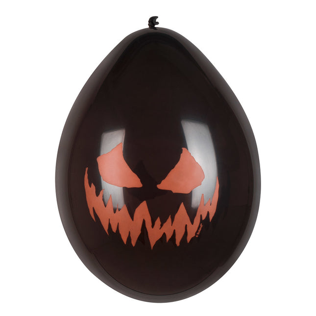 Halloween Ballonnen Creepy Pumpkin 25cm 6st