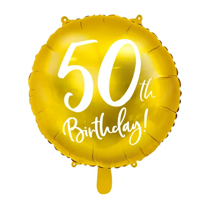 Helium Ballon 50Th Birthday Goud Leeg 45cm