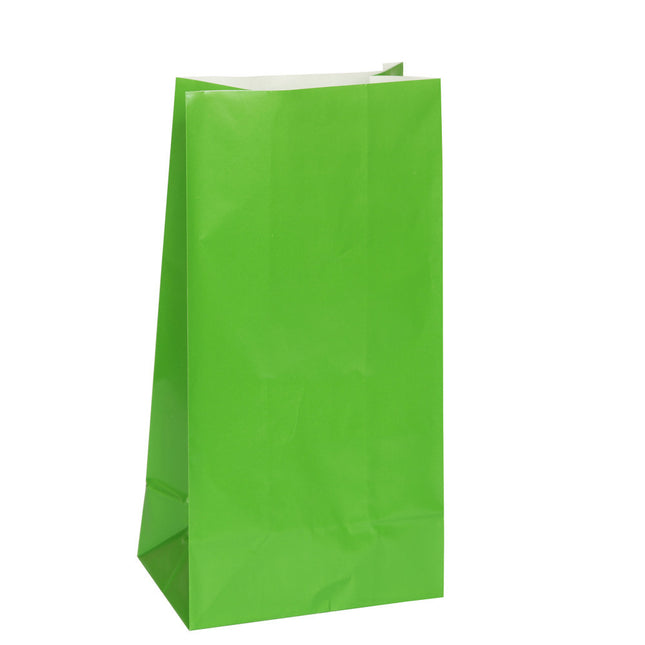 Uitdeelzakjes Groen 25cm 12st