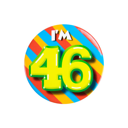 I'm 46 Button 46 Jaar 5,5cm