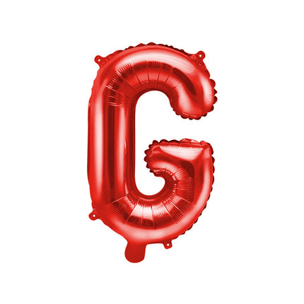 Folie Ballon Letter G Rood Leeg 35cm