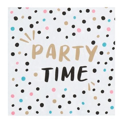 Servetten Party Time Papier 33cm 20st