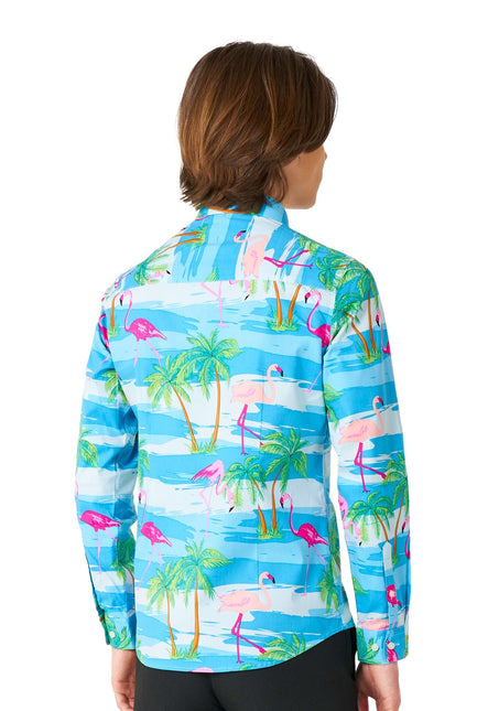 Hawaii Flamingo Teen Overhemd Jongen Tiener OppoSuits