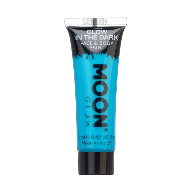 Moon Glow Glow in the Dark Face Paint Blue 12ml