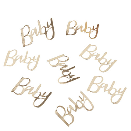 Gouden Tafelconfetti Baby 3,5cm