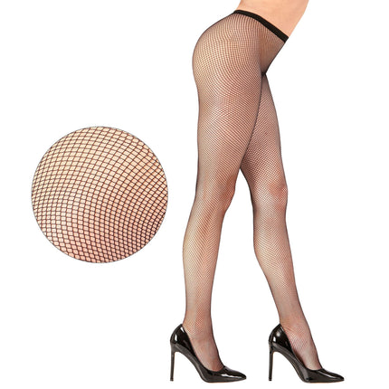 Zwarte Panty Visnet Stretch