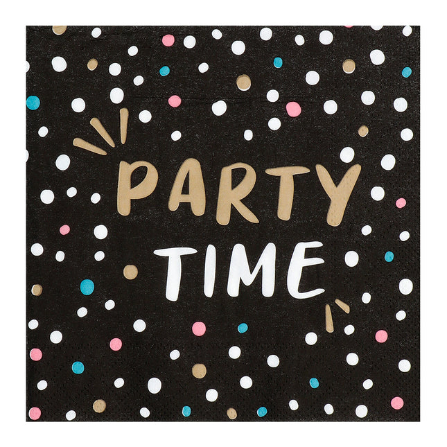 Servetten Party Time Papier 33cm 20st