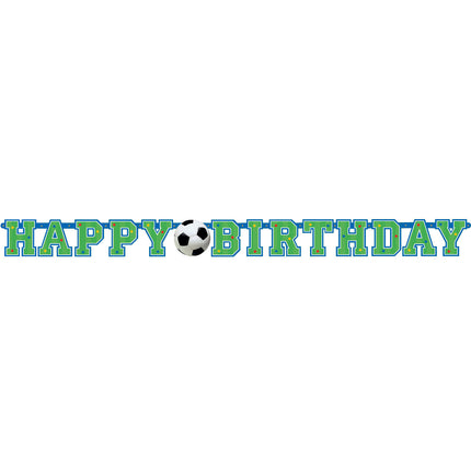 Voetbal Letterslinger Happy Birthday Sterren 2,13m