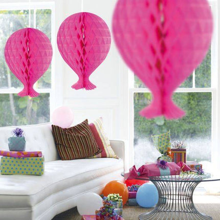 Honeycomb Ballon Fuchsia 37cm