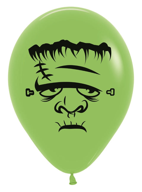 Ballonnen Frankenstein Lime Green 30cm 12st