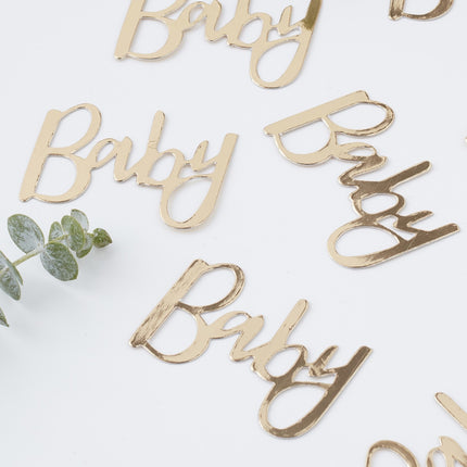 Gouden Tafelconfetti Baby 3,5cm