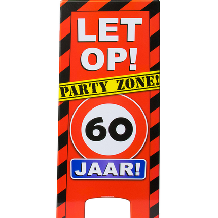 Warning Sign 60 Jaar 62,5cm