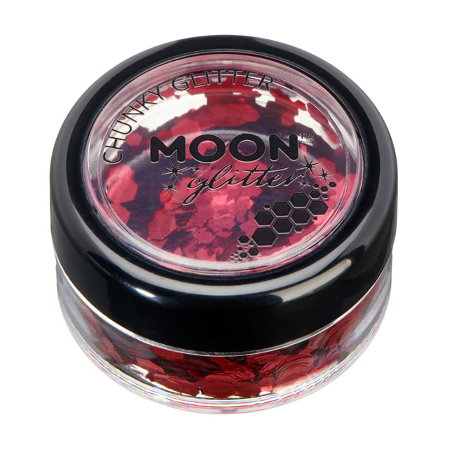 Moon Glitter Classic Chunky Glitter Red 3g