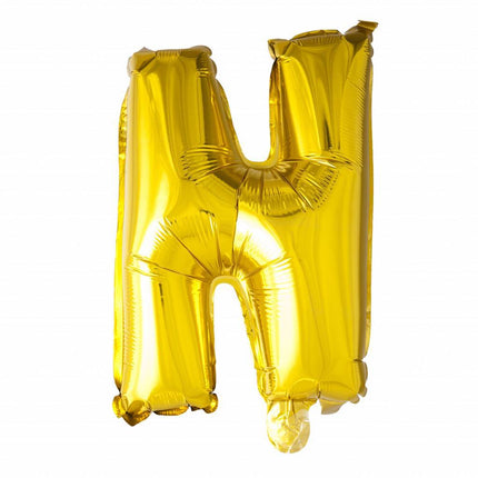 Folie Ballon Letter N Goud XL 102cm leeg