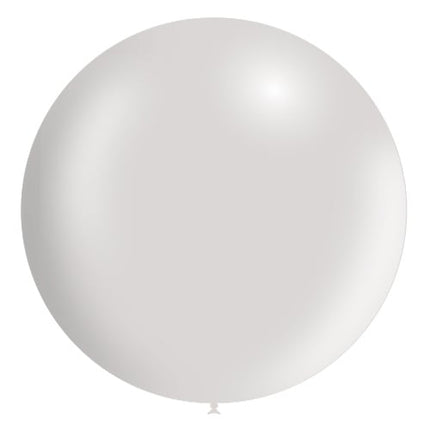 Lichtgrijze Reuze Ballon XL Metallic 91cm